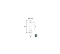 Black Bearing Roulements Stainless Steel 6x13x5 Mm B5s Ub-686-b5s