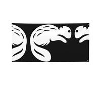 Black Beaver Bannière en vinyle personnalisable pour décoration de fête intérieure et extérieure