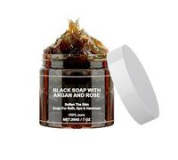 Black Beldi Soap, Zawina Morocco Black Soap - Moroccan Black Soap, Black Beldi Soap Kessa Glove, Zawina Morocco Body Exfoliator Scrub, Body Cleansers (1PC)