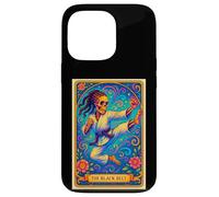 Black Belt Carte de Tarot pour Fille Afro-américaine taekowndo karaté Coque pour iPhone 13 Pro