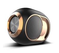 Black Bluetooth speaker, wireless outdoor subwoofer, deep bass, high volume, portable speaker.