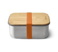 BLACK + BLUM - Boîte à Lunch Isotherme en Acier Inoxydable avec Couvercle en Bambou et Joint en Silicone - Couleur Orange - Taille L - Design Élégant et Fonctionnel