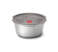 BLACK + BLUM Boîte multifonction ronde en acier inoxydable 950 ml Passe au four, au micro-ondes, au congélateur et au lave-vaisselle | Scellage sous vide et valve à vapeur dans le couvercle | Boîte à