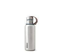 BLACK+BLUM - Bouteille d'eau - Bouteille d'eau - Bouteille isotherme de voyage anti-fuite en acier inoxydable avec bec large et boucle de transport élégante en cuir végétalien - Garde au chaud pendant