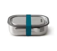 BLACK + BLUM - Grande Boite Repas 3-en-1 en Acier Inoxydable - Lunch Box Bento à Compartiments - pour Adulte et Enfant - Fourchette Comprise - 1L - Océan