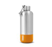 BLACK + BLUM - Grande Bouteille Isotherme Explorer - Thermos Étanche en Acier Inoxydable avec Anse - Garde la Chaleur 12H, le Froid 24H - 850ml - Argent/Orange