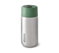 BLACK + BLUM - Mug Isotherme - Thermos de Voyage en Acier Inoxydable 100% Étanche - Couvercle Verrouillable - 6H de Chaud, 8H de Froid - 340ml - Argenté/Olive