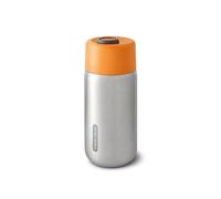 BLACK + BLUM - Mug Isotherme - Thermos de Voyage en Acier Inoxydable 100% Étanche - Couvercle Verrouillable - 6H de Chaud, 8H de Froid - 340ml - Argenté/Orange