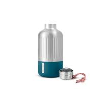 BLACK + BLUM - Petite Bouteille Isotherme Explorer - Thermos Étanche en Acier Inoxydable avec Anse - Garde la Chaleur 12H, le Froid 24H - 650ml - Argent/Océan