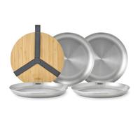 black+blum - Set d'assiettes en acier inoxydable - Assiette - edelstahl