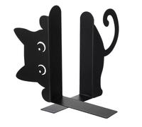 Black Bookshelf - Creative Cat-Themed Metal Bookend | Bookshelf Rack & Book Display Rack | Home Ɓookshelf Coffee Table TV Cabinet Decor for Bedroom Living Room Office