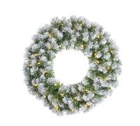Black Box Couronne de Noël Norton - 60x60x0 cm - PVC - Neige, vert