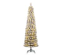 Black Box Trees Charlton Pilar sapin de noel led vert givre blanc chaud 180L TIP