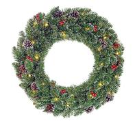 Black Box Trees Creston Couronne de Noël avec éclairage LED - Ø60 cm - Vert