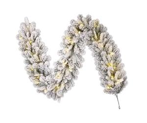 Black Box Trees Grimshaw Guirlande Dual LED Vert Givre Blanc Chaud 30L 140 Tips Batterie et minuteur - l180xd25cm