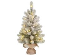 Black Box Trees Grimshaw Sapin de Noël Artificiel en Pot avec éclairage LED et Fonction minuterie - H 60 x Ø 45 cm - Vert