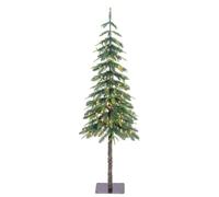 Black Box Trees Kaprun Sapin de Noël Artificiel avec éclairage LED et Fonction minuterie - H 180 x Ø 108 cm - Vert et Rouge