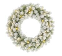 Black Box Trees Nigata Couronne de Noël avec éclairage LED - Ø60 cm - Vert givré