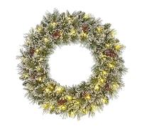 Black Box Trees Vandans Couronne de Noël avec lumières LED - Ø60 cm - Vert givré