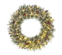 Black Box Trees Vandans Couronne de Noël avec lumières LED - Ø60 cm - Vert givré