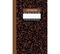 Black & Brown Marble School Notebook - Grid, 96 Pages, 5.5" x 8.5", Soft Matte Cover: For schoolwork, math, science, creative projects, and daily planning