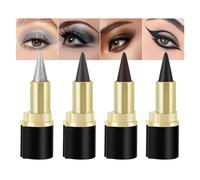 Black Brown Silver Gray Gel Eyeliner Pencil, Eyeliner Pencil Waterproof Smudge Proof Eyeliner Pen Black Face Paint Stick Eye Black Sticks Halloween Makeup Smooth Black Eye liner Pencil for Women