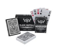 Black Buffalo Playing Cards Lot de 2 Cartes de Poker imperméables en Plastique - 4 Symboles avec Index Jumbo