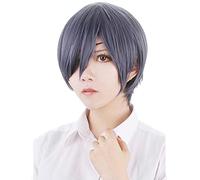 Black Butler Ciel Phantomhive Cosplay Wigs Halloween,Party,Stage,Play Gray Blue Mix Short Synthetic Hair