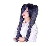 Black Butler Kuroshitsuji Ciel Phantomhive Blue Grey Mix Synthetic Hair Cosplay Wigs With Chip Removable Ponytails
