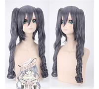 Black Butler Kuroshitsuji Ciel Phantomhive Cosplay perruque bleu gris mélange cheveux synthétiques avec puce queues de cheval amovibles Costume perruques