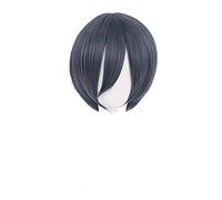 Black Butler Kuroshitsuji Ciel Phantomhive Cosplay Wigs Short Grey Blue Heat Resistant Synthetic Hair Wig + Wig Cap