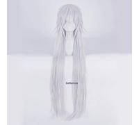 Black Butler Kuroshitsuji Under Taker Cosplay Wig 110cm Long Silver Heat Resistant Synthetic Hair Wig + Wig Cap