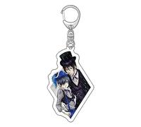 Black Butler Pendentif Porte-clés Anime Black Butler Accessoires Cosplay, Pendentif Porte-clés Cartable Petits Cadeaux (A)