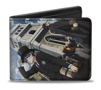 Black Butler Portefeuille à deux volets, Black Butler Ciel et Sebastian Weston College House Heads, cuir végétalien