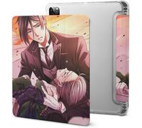Black Butler Sebastian Maitre Card Ellis Étui Pour Ipad Pro 2021 Avec Plumier, Résistant Aux Chocs, Veille/Réveil Automatique, Housse De Protection Transparente Pour Tablette 11 Pouces