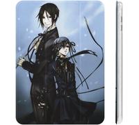 Black Butler Sebastian Michaelis Étui Pour Ipad 2020 (10.2in) Avec Porte-Stylos, Résistant Aux Chocs, Réglage Automatique De L'angle De Veille/Réveil, Coque De Protection Transparente Avec Personnage