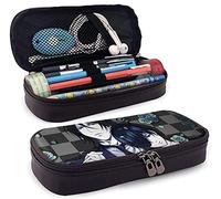 Black Butler Trousse à crayons en cuir avec fermeture éclair pour l'école, le travail et le bureau