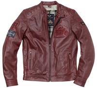 Black-Cafe London Bangkok Veste en cuir de moto, rouge, taille 54 pour homme