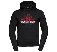 Black-Cafe London Fast Live Capuche, noir/rouge, Taille S
