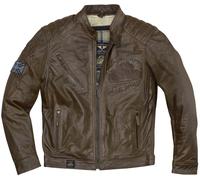 Black Cafe London Houston Veste en cuir de moto, brun, taille 54 pour homme