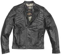 Black-Cafe London Philadelphia Veste en cuir de moto, noir, taille 52 pour homme