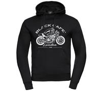 Black-Cafe London Retro Bike Capuche, noir-blanc, taille S pour homme