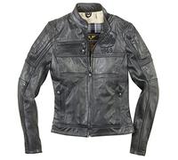 Black-Cafe London Shona II Veste en cuir de moto dames, S