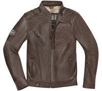 Black-Cafe London Tokio Veste en cuir de moto, Marron, Taille 52