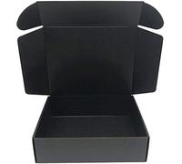 Black Cardboard Shipping Box 14 x 9.5 x 3.1 Inch Corrugated Packaging Storage Boxes 10 Pack (Inside Size: 13.3x9.3x2.9")