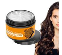 Black Castor Oil Curl Cream, Moisturizing Styling Creams, Adorable Enhancer Frizz Control, Strong Hold, Reduces Breakage and Tangles, Enhances Curl Definition for Curly Hair