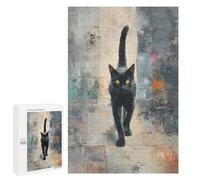 Black Cat Abstract Painting Puzzle 1000 Pièces Educa Jouet en Bois Cadeau Unique Décoration Intérieure Jeu Éducatif Challenge Toy Adultes Et Enfants À Partir De 14 Ans 1000 PCS