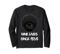 Black Cat Afro 9 Lives Since 1865 Mélanine Afro-américaine Manche Longue
