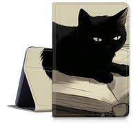 Black Cat Book Case for Samsung Galaxy Tab A7 10.4" 2020 (SM-T500/T505/T507), PU Leather Cover with Multi View Angles Folding Stand for Galaxy Tab A7 2020