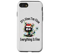 Black Cat, ça va, Je Vais Bien, Tout va Bien, Noël Coque pour iPhone SE (2020) / 7/8